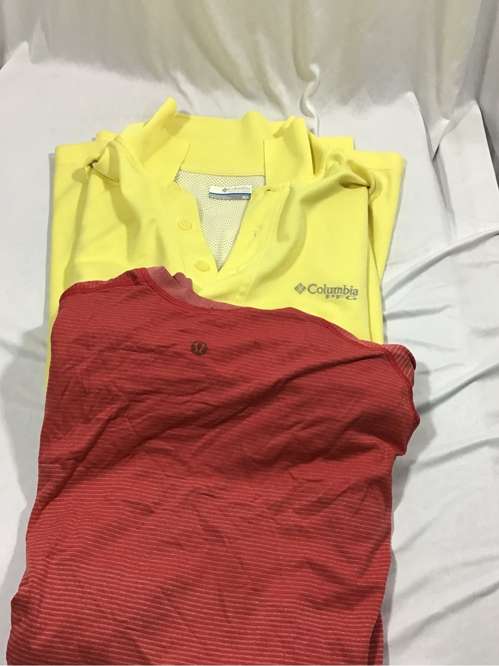 Lululemon and Columbia shirts